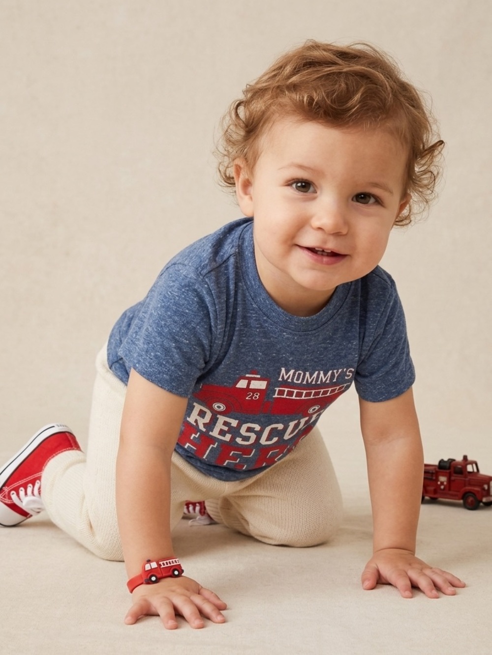 🎉(18m) Carter’s "Mommy’s Rescue Hero" Toddler Fire Truck T-Shirt